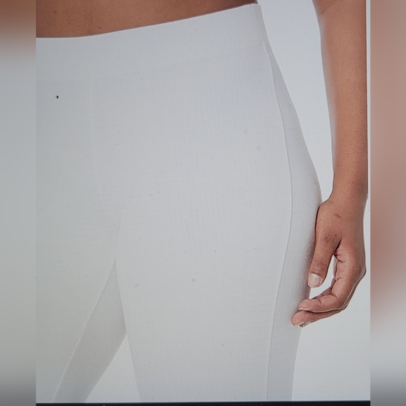 NWT (2) PAIRSWhite Leggings Stretchy Form-Fitting - Picture 3 of 10